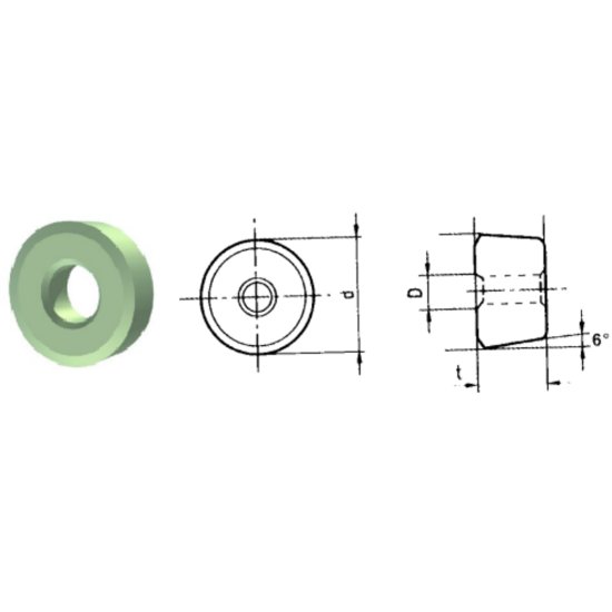 Picture of RCMA1012 CC-20 Romay RCMA1012 CC-20 Round Positive Ceramic 1.2500 31.75mm Radius Finishing, Semi Finishing